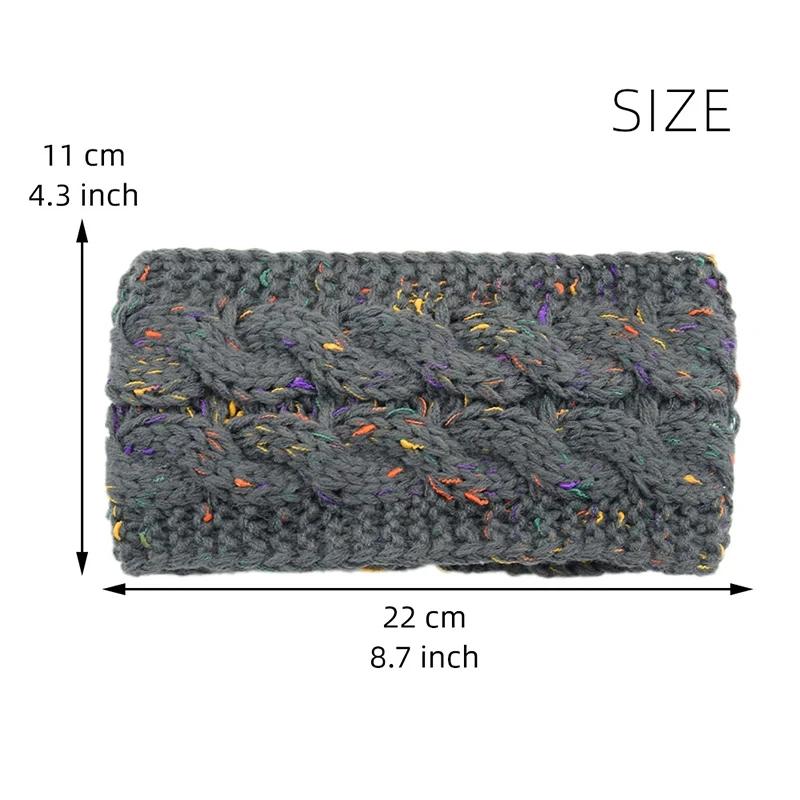 New Plush Headband Winter Warm Wide Elastic Hair Band Solid Wide Turban Ear Warmer Hairband Soft DIY Hair Accessories Headwear