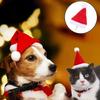 Red Plush Pet Christmas Hat and Scarf Set