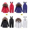 Children's Down Jacket Suits for Boys and Girls Thickened To Keep Warm, Two Pieces of Winter Clothes for Babies and Infants Aged 1-6 Years Old