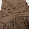 Women Summer Casua Halter Backless High Splice Solid Color Evening Party Dress