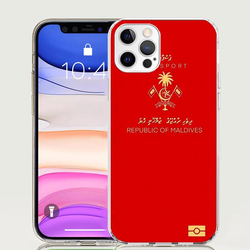 

Maldives Flag Passport Beach Phone Case for Apple iPhone 17 Air 16 15 Plus 14 + 13 Mini 12 11 Pro Max 7 8 SE 16Max Soft Shell Co iPhone 17 Pro Max