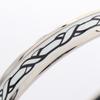 Used HERMES EmaillePM Celtic Knot Bangle Stainless Steel Cloisonne Silver White Black White Used Women
