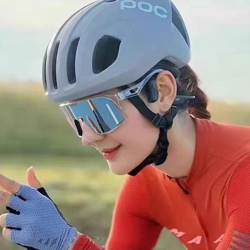 2pcs New Cycling Large Frame Outdoor Sports Sunglasses Full Frame One-piece Sun Glasses Men Women Driving Fishing UV400 Goggles