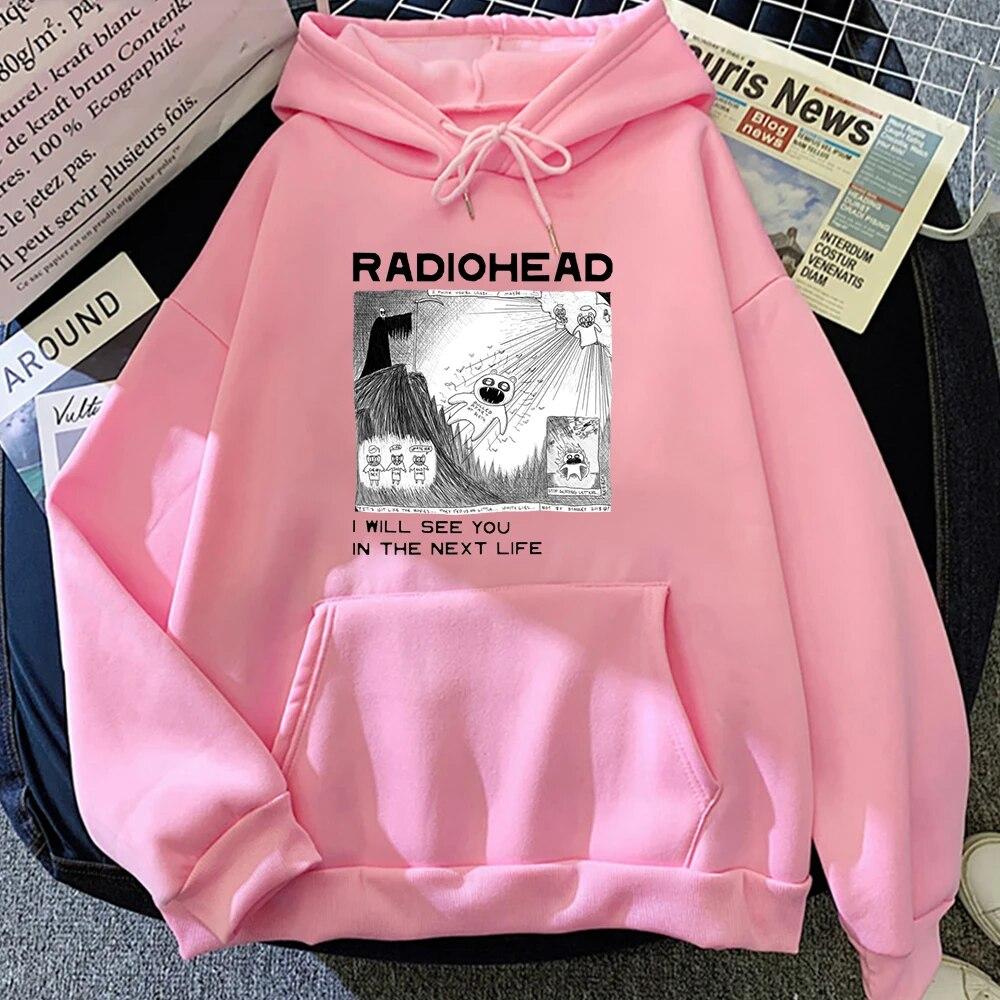 Radiohead RadioIndie Fan 2D Print Men's Cotton Hoodie Casual Oversized Pullover Popular Streetwear Fashion Trend Unisex Clothing