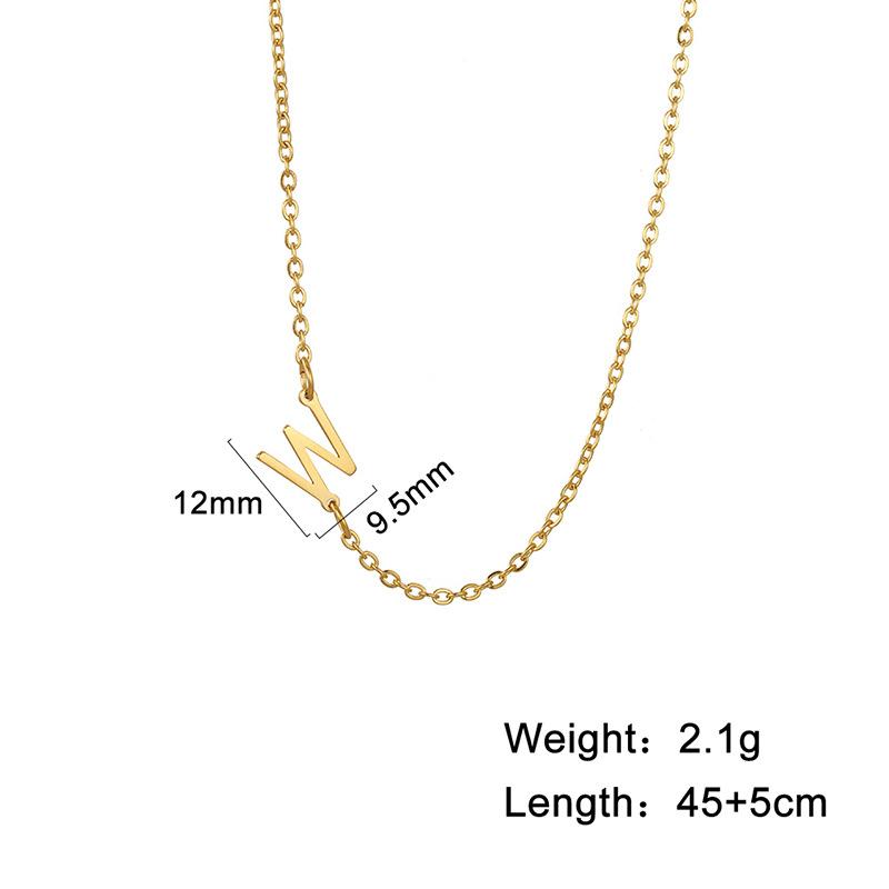 A-Z Letter Choker Necklace Personalized Alphabet Side Pendant Jewelry Gift for Birthday and Fashion Accessories