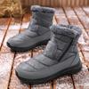Men's Thick-soled Warm Shoes Men's Snow Boots Men's Anti-slip Zipper Flat Shoes Plush Outdoor Shoe Ankle Boots Zapatos Hombre