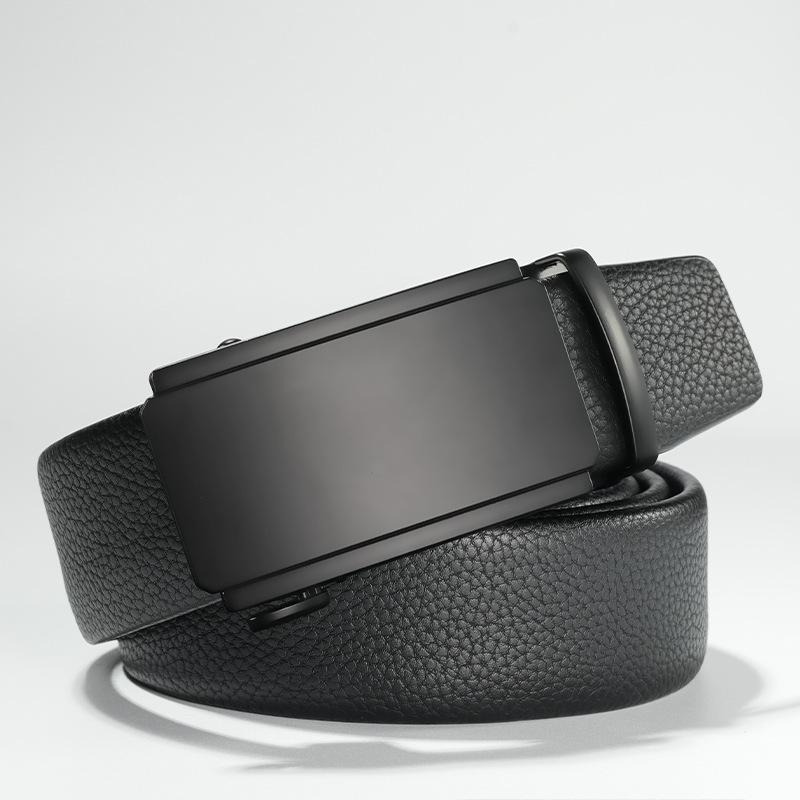 

Мужской ремень, модный, универсальный, кожаный, с автоматической пряжкой, деловой, повседневный, простой, для брюк среднего возраста и молодежи 120cm