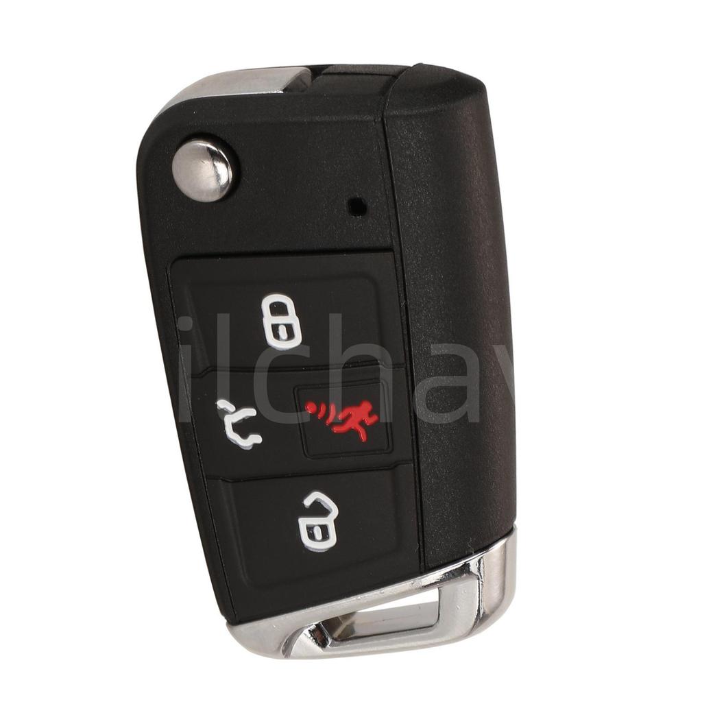 4-Button Folding Car Key Shell for Volkswagen Seat Ibiza Skoda Superb Golf