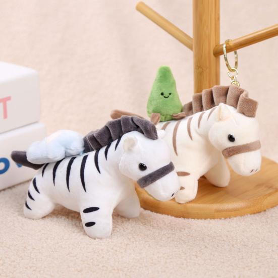 Plush Doll Pendant Pull Type Zebra Elephant Bee Shark Design Decorative