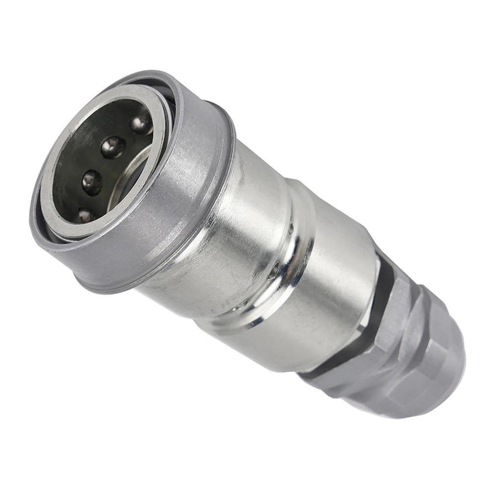 Female Connector Breakaway Cartridge Wear-resistant Alloy Plug-and-play Design Silver Tractor Hydraulic Repair