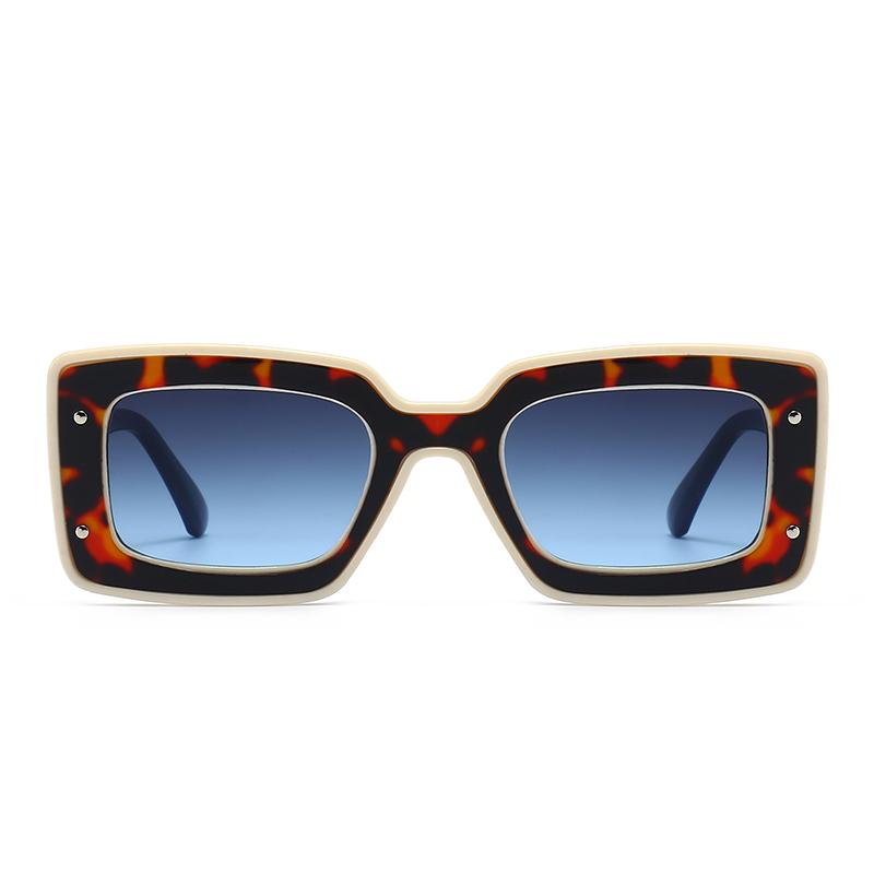 0041 Export Cross Border Narrow Sunglasses European American Street Photography Ins Popular Square Model