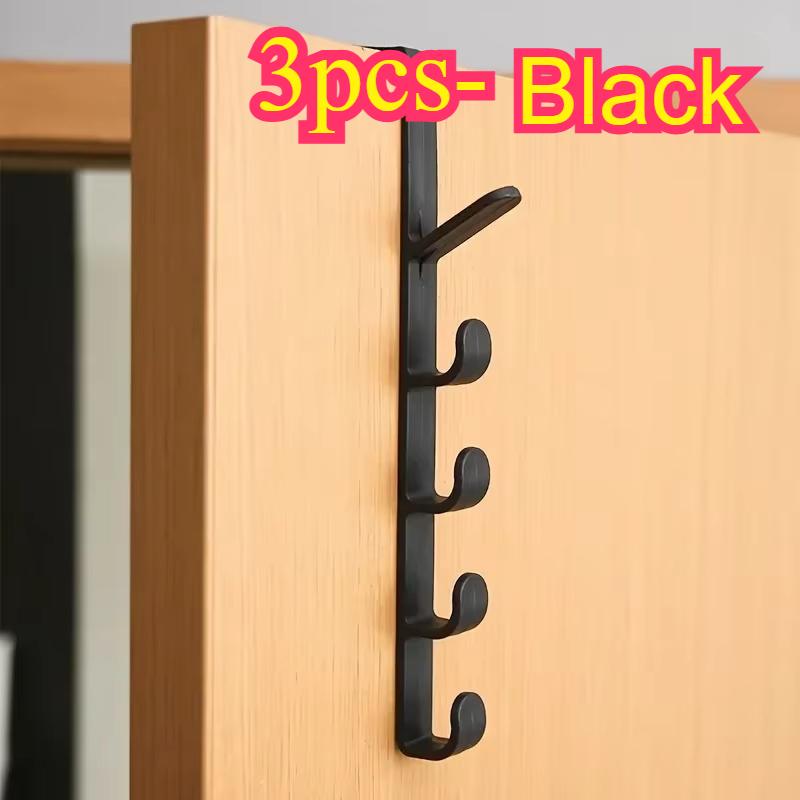Bedroom Door Hanger Clothes Hanging Rack Over The Door Plastic Home Storage Organization Hooks, Purse Holder For Bags Rails