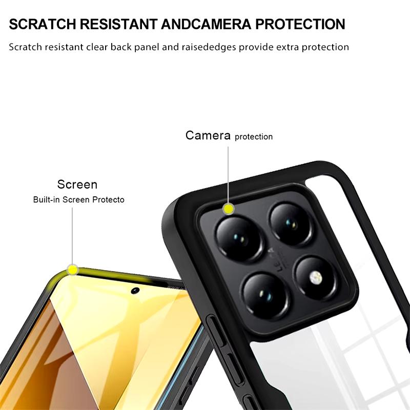 360 Full Body Protection Case for Xiaomi Mi 14T Pro 13T 12T 14 Ultra Redmi 14C 13C Shockproof Case for Redmi Note 13 Phone Cover