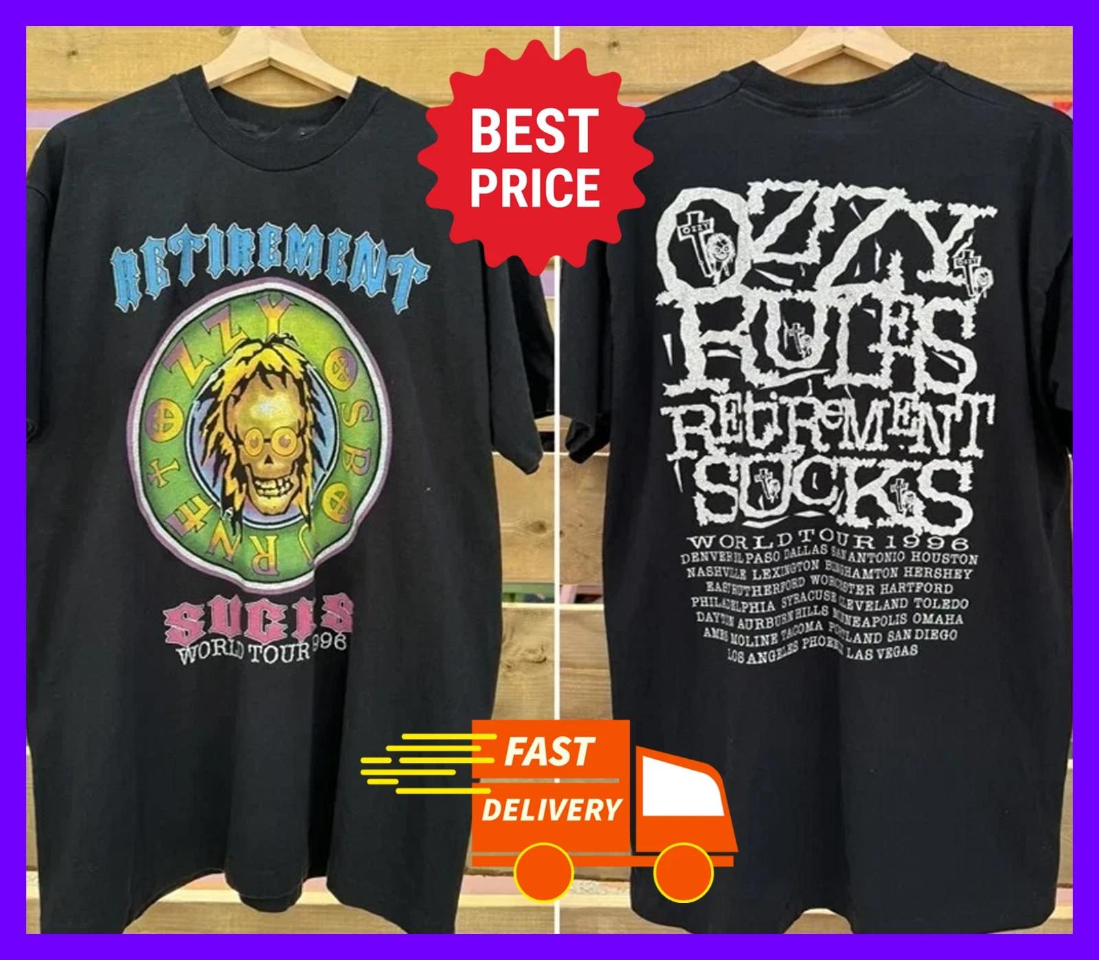 1996 Ozzy Osbourne Retirement Sucks Tour T-Shirt 2 sides XXXL