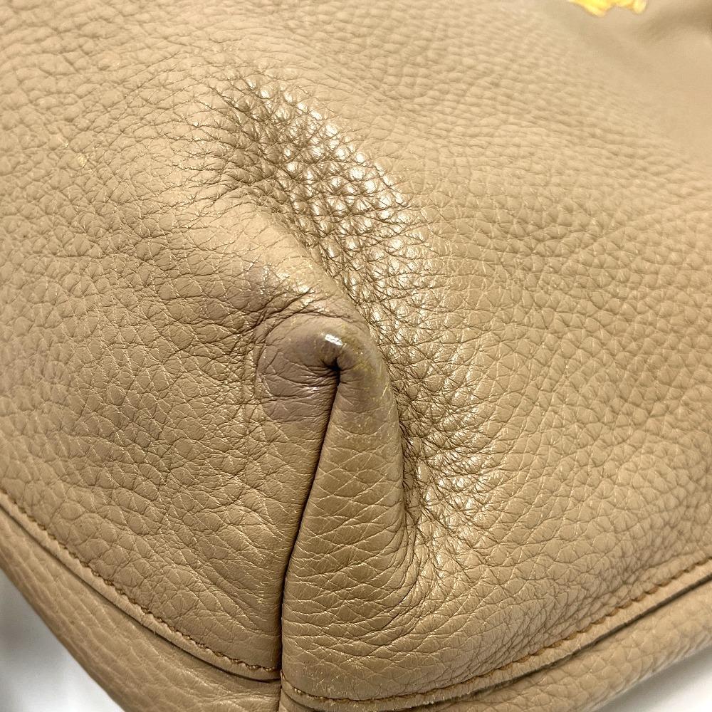PRADA BN1713 logo Bags Hand Bag Tote Bag Nylon / Leather Beige/GoldHardware