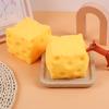 Giant Cube Cheese Squeeze Toy Simulation Extra Large Size Cheese Fidget Toy Slow Rebound Shapeable Venting Ball for Adult Gifts