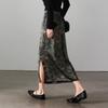 SOFSIL New Chinese Style Floral Print Midi Skirt