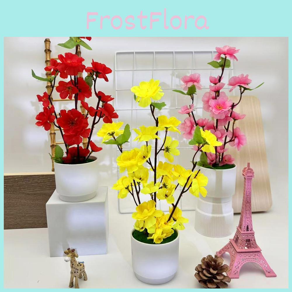 Sztuczna roślina kwitnąca brzoskwini o realistycznej teksturze do ogrodu zewnętrznego i dekoracji domu