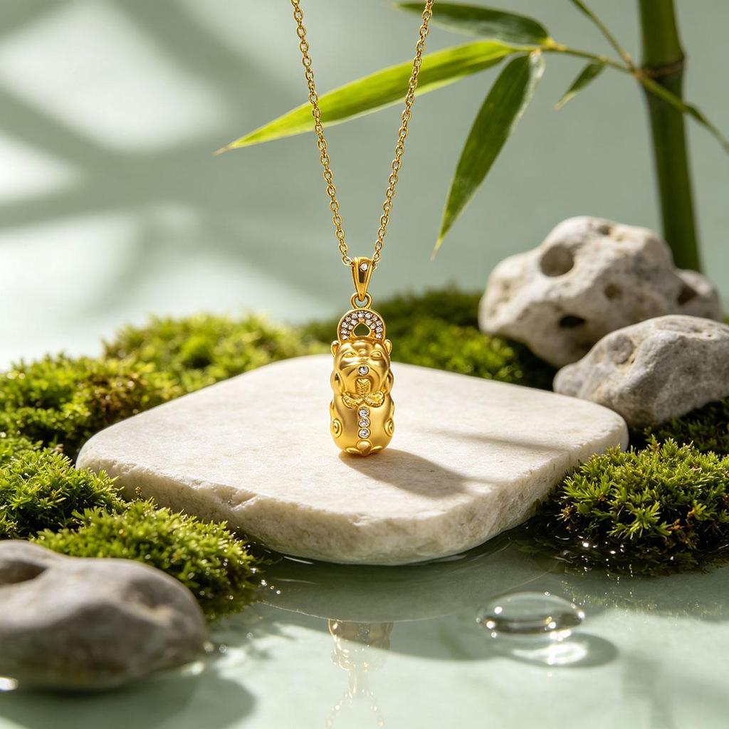 National Style Accessory Pixiu Pendant Necklace, Niche Design, Simple, Daily Wear, Sweater Chain for Men and Women