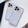 Pink Love Heart Phone Case For iPhone 15 14 13 Pro Max Case For Samsung 11 12 X XS XR 7 8 Plus Case Funda Coque Bumber Shell