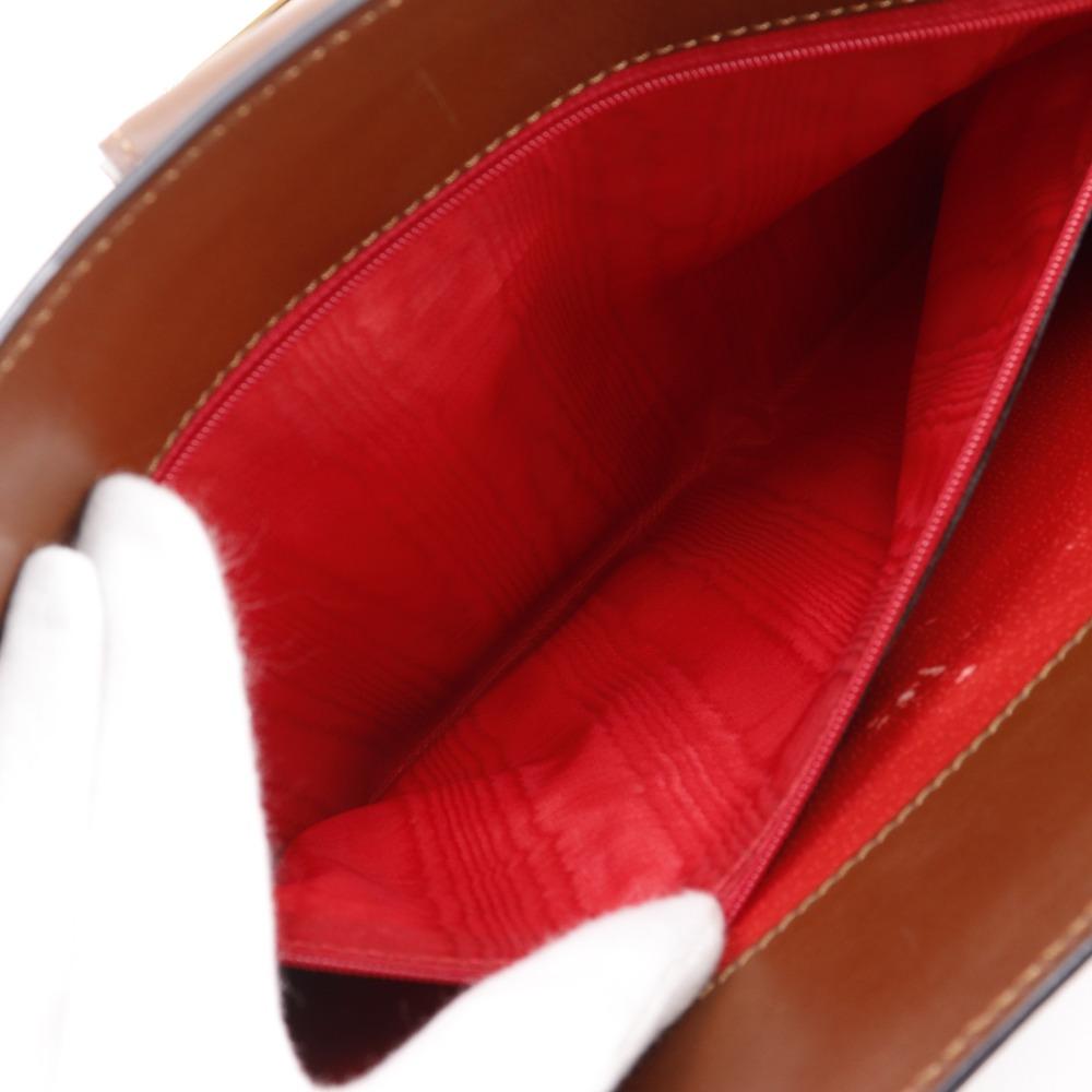 Celine Tote Bag Vintage Brown Calfskin Women Used