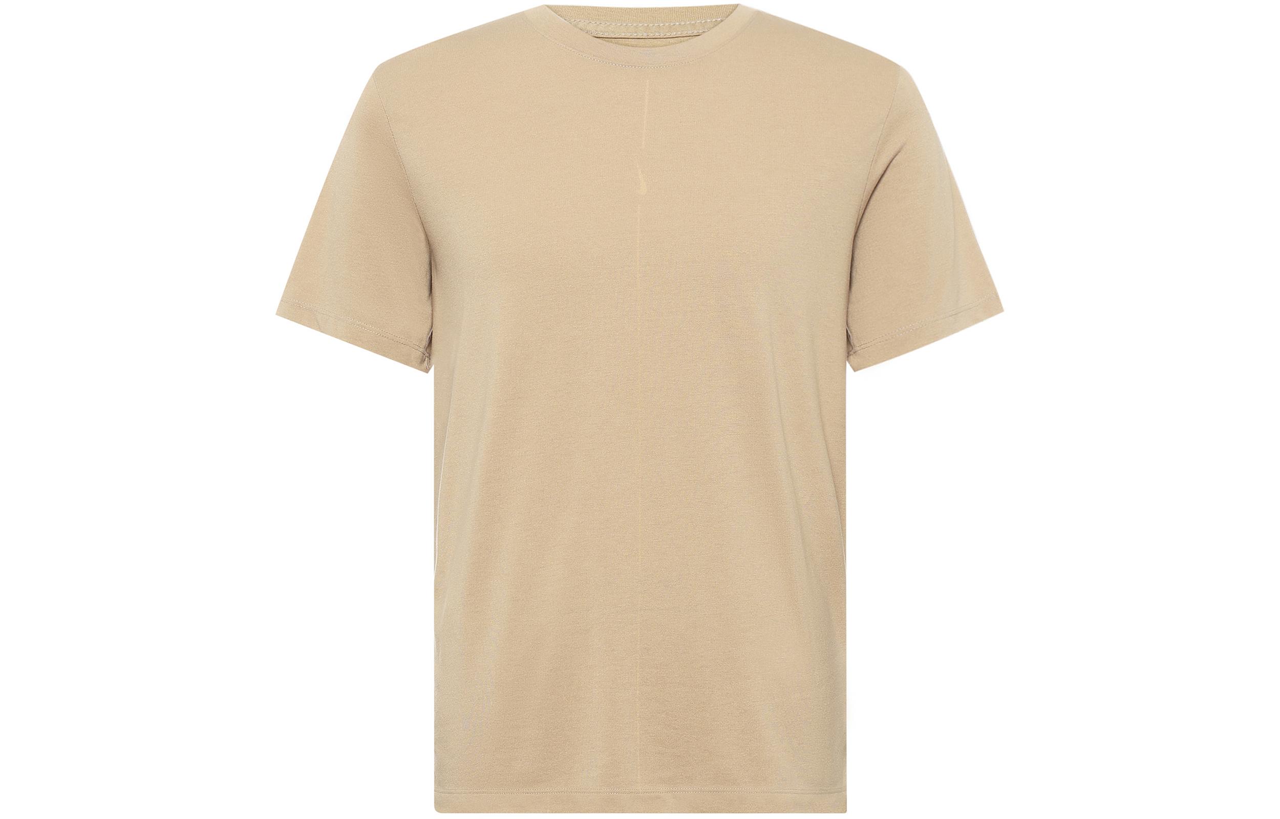 Nike T Shirts Men s Khaki Crew Neck Moderate Straight Fit DO0775-247 L