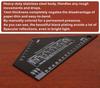 Black Electric & Acoustic Guitar String Height and Spacing Ruler