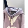Womens Autumn Hooded Loose Pullover Knitwear Top Design Sweet Sweatshirts