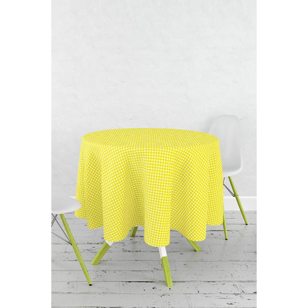 Kulatý ubrus Gingham