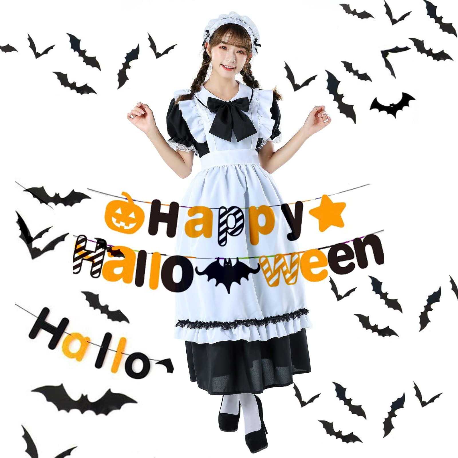 

Северный огонь и горничная Британский Хэллоуин Длинный классический костюм [Yama Life] Наряд, Длинный, Стиль, Косплей, Костюм, Рукава, Платье,