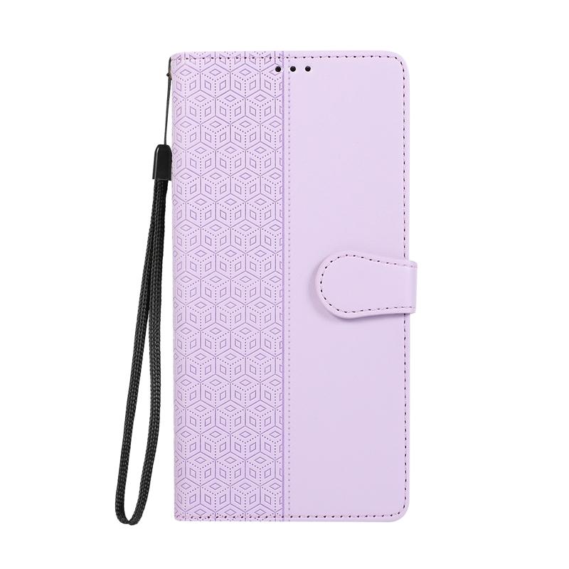 Wallet Case on for OPPO Reno 11F Case Grid Pattern Leather Cover for Oppo Reno11 F Reno 11 8 10 Pro Plus 8T 5G 8Z 7Z 7 Lite Capa