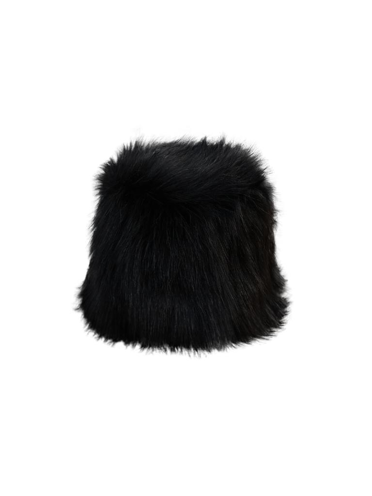 COLOCYNTH Poiu Fur Bucket Hat Black