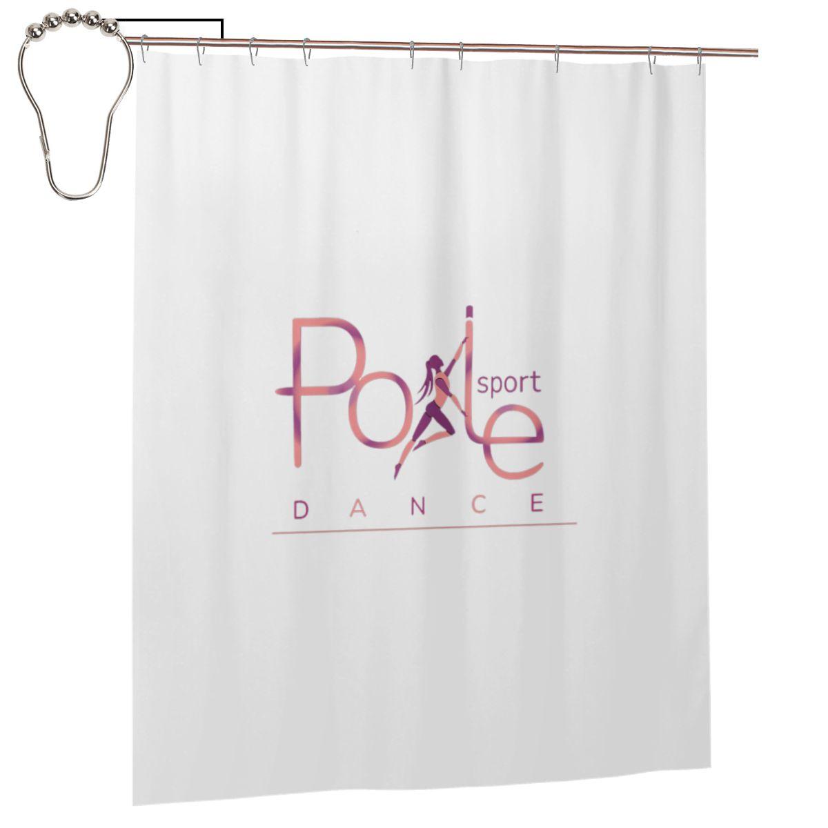 

Pole Dance Shower Curtain Bathroom Polyester Waterproof Bath Curtains With Hooks W60H190(CM)-1 Pcs