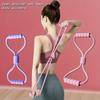 8-Shaped Elastic Resistance Band with Foam Handles - Fitness Tension Bands for Abdomen, Waist, Arms, Legs - Beginner-Friendly Stretching Exercises
