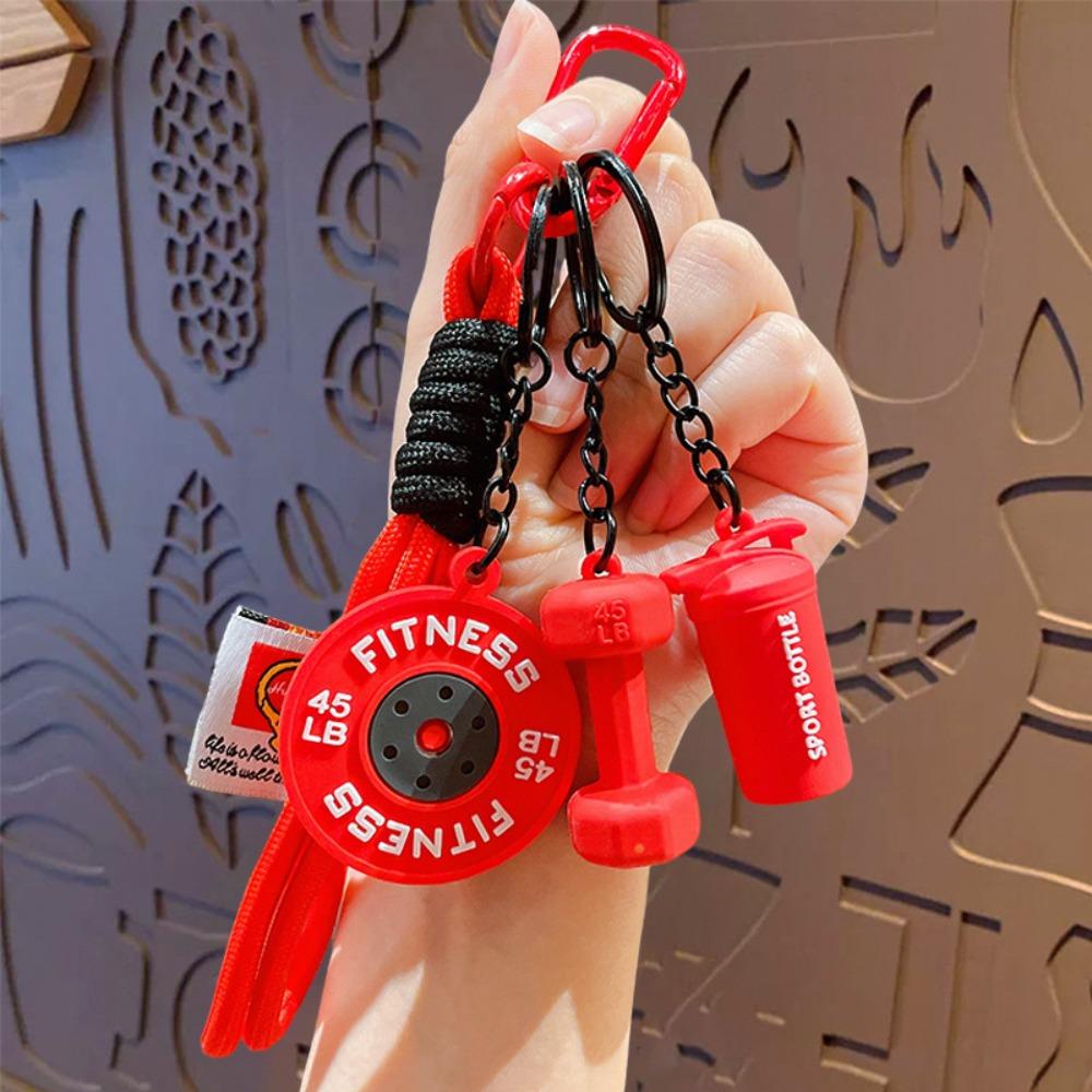 Detachable Barbell Plates Keychain Dopamine Fitness Series Pendant Friends