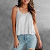 Party Tops Women Sleeveless Sling Sequin Tops Loose Fit Soft Stretchy Sparkling Shimmering Vest Party Clothing
