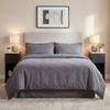 Set of Two Modern Storage Bedside Tables - Black