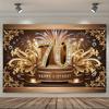 A YSW 70th Birthday Banner - Digital Party Decoration for Party Backdrop, Polyester Digital Wall Decoration, Designed Fo
