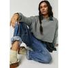 European and American Fashion Round Neck Loose Pullover Knit Sweater Round Neck Neck Loose Knit Sweater