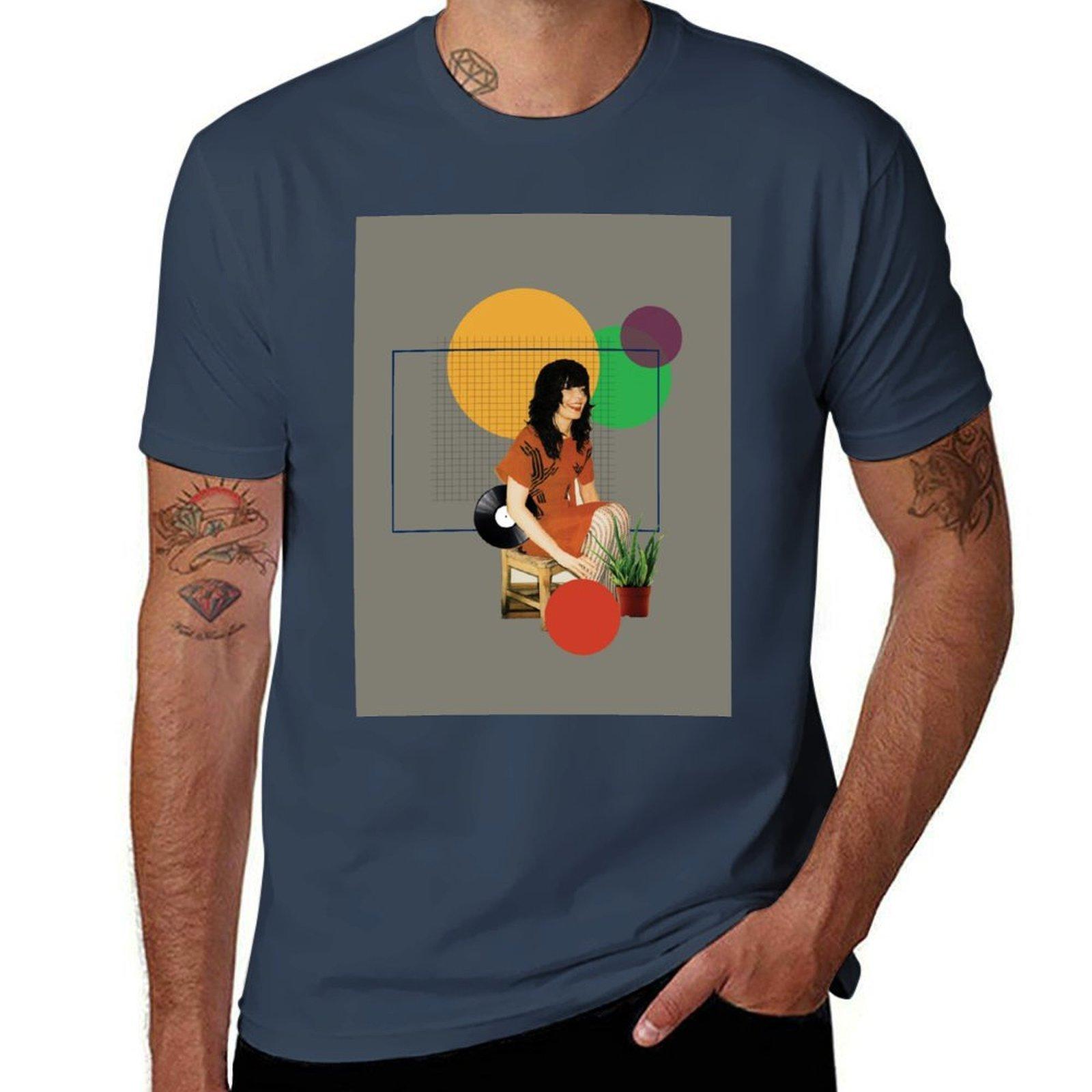 Bjork collage TShirt Simple Line Art Print Tee S