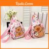Preschool Capybara Children Nylon Crossbody Bag Animal Pattern Everyday Design