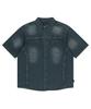 MAHAGRID Denim Half Shirt Blue(Mg2Fmmw345A)