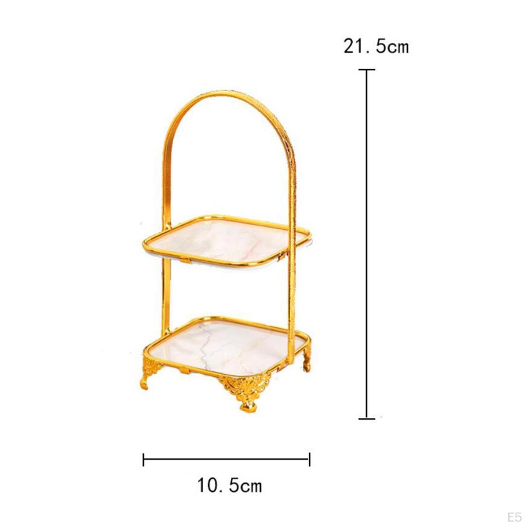 Cake Display Plate Serving Tray Luxury Stand Cupcake Holder for Anniversary Celebr Wedding