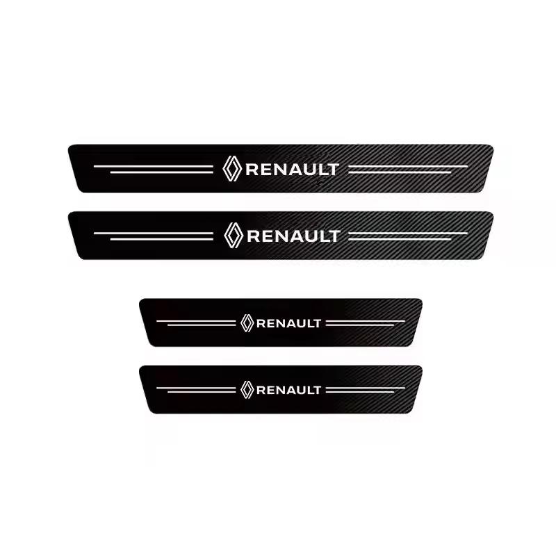 Car Threshold Protection Sticker Scratch Resistant Carbon Fiber Protection Sticker For Renault Megane 3 2 4 Clio4 5 Captur QM6 S333
