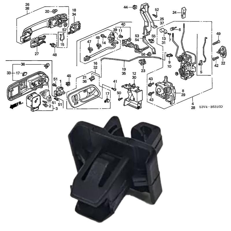 

1/2 шт. держатель стержня ручки передней двери автомобиля, подходит для Honda/Acura 72136-SM4-003 1pc