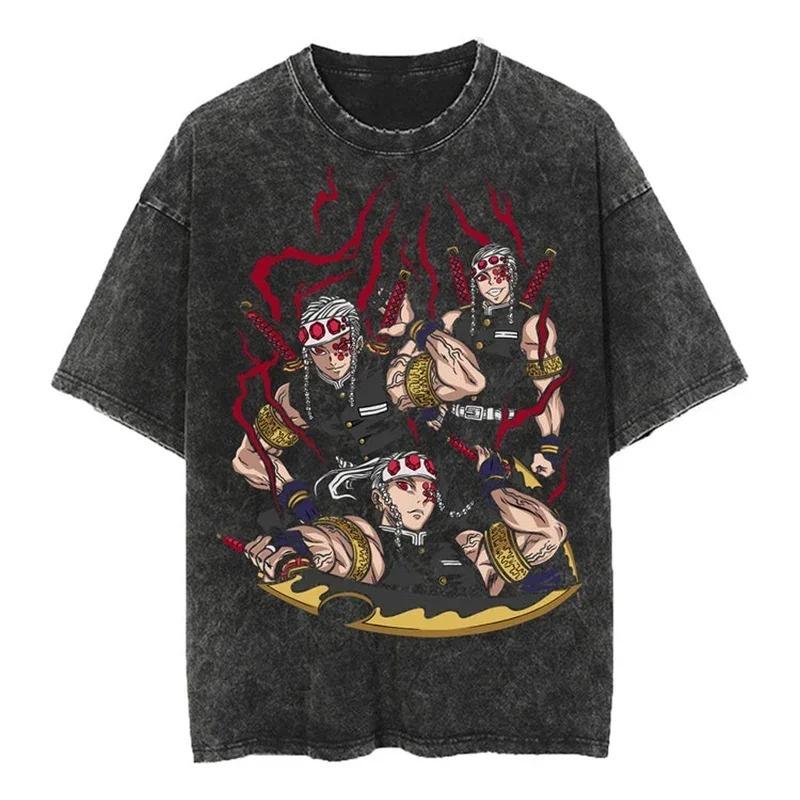 Hot Anime Demon Slayer Kamado Nezuko Print Tee Men Women Manga T-shirts Casual Loose T-shirt Harajuku Unisex Cotton T Shirt