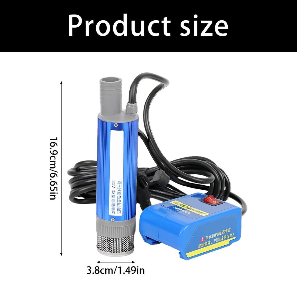 Fluid Transfer Pump Easy Carry Electric Oil Water Pump with Overheat Defense for Fues Water Double Application