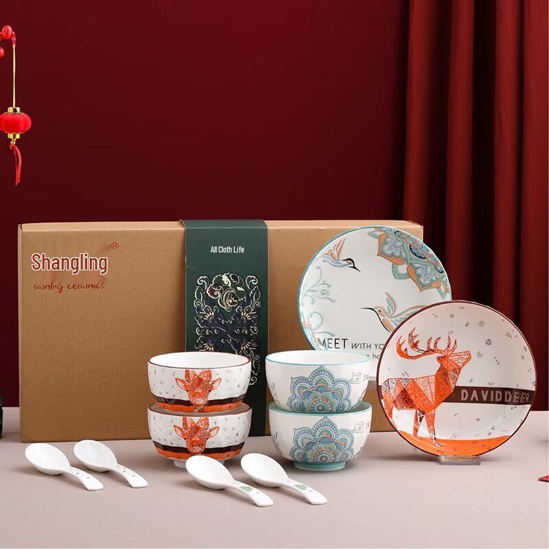 SAMLNG·DY 10-Piece Ceramic Dinnerware Set