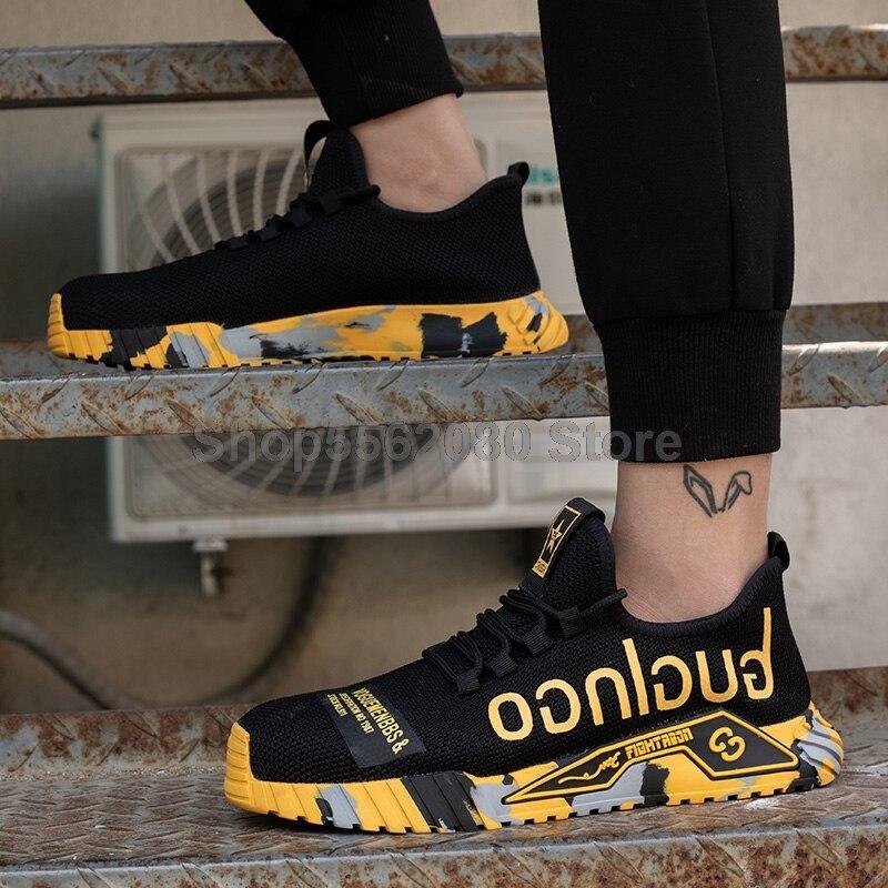 Zapatos de seguridad de moda con puntera de acero Zapatillas de trabajo  Para hombres Mujeres Zapatos
