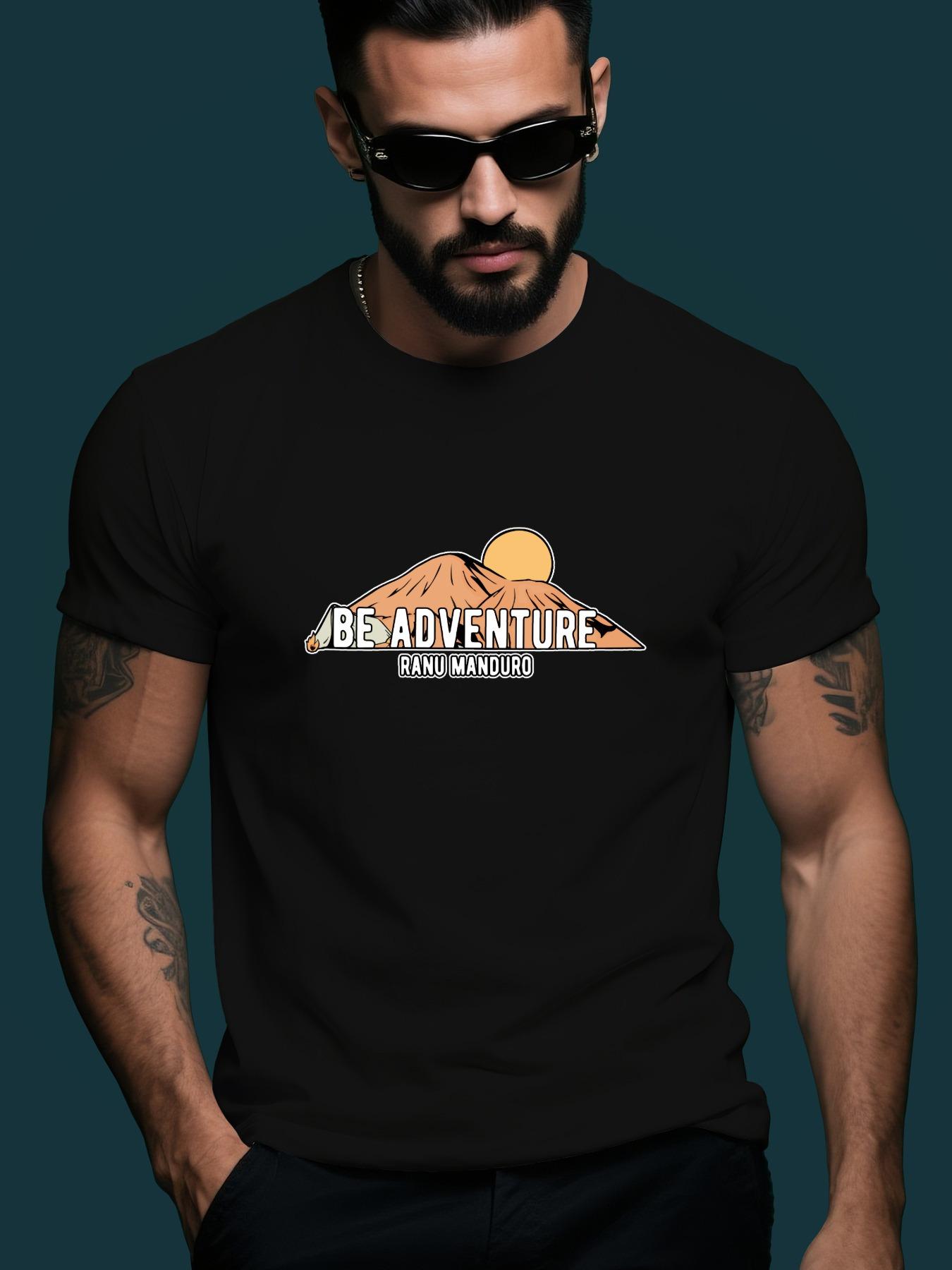 Be Adventure Mountain Sunset Trendy Streetwear Summer Cas... S